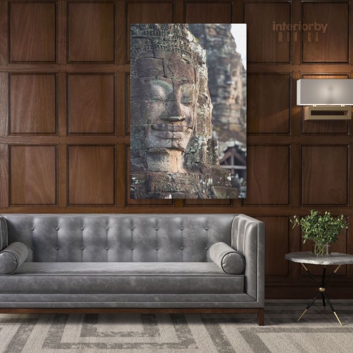 Buddha Carving Vintage Canvas Wall Art - Image 5