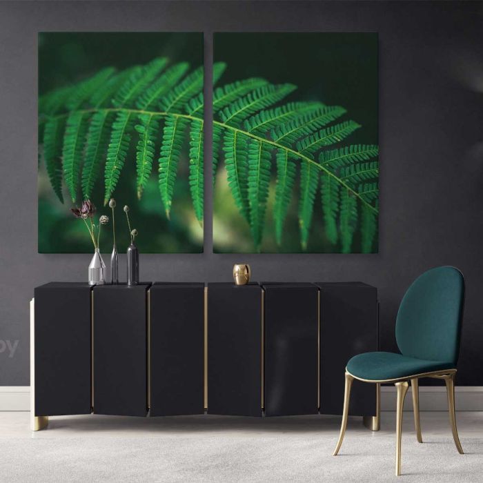 Canvas for, Tropical Leaves, , Green Leaves, Wall Art, Tropical Canvas Wall Art - Image 2