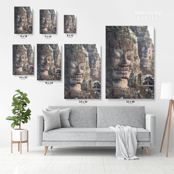 Buddha Carving Vintage Canvas Wall Art - Image 4