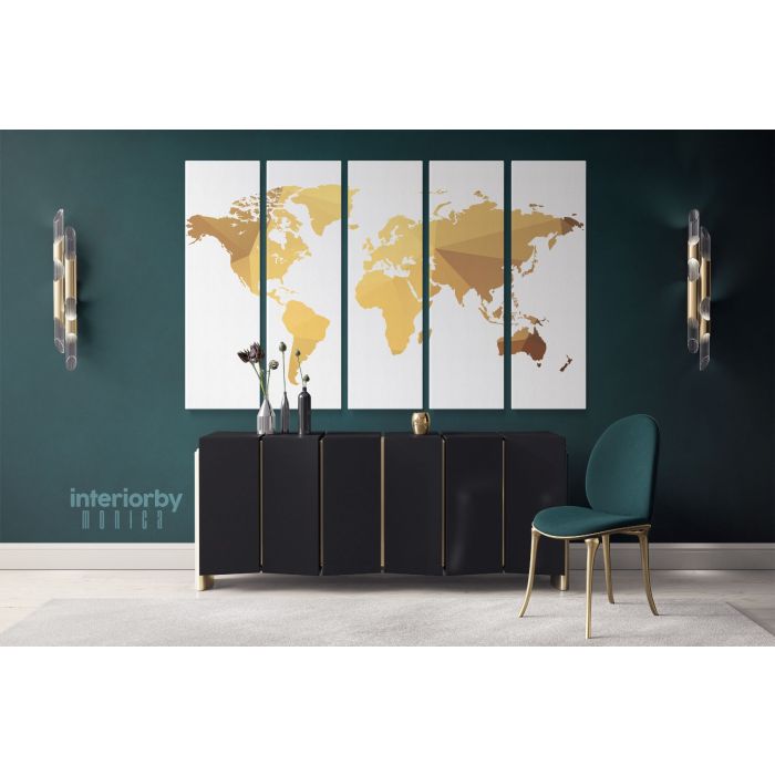 Abstract Large World Map wall art Bright Colors Wall Art Modern Wall wall art Wall Canvas Wall Art - Image 5