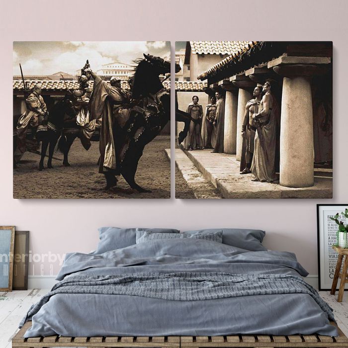 Panoramic Canvas Spartacus Movie Wall Art Framed Print Poster Kids Gaming Zone - Image 2