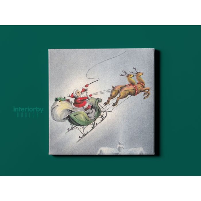 Merry Christmas Greeting Gifts Print Painting Framed Canvas