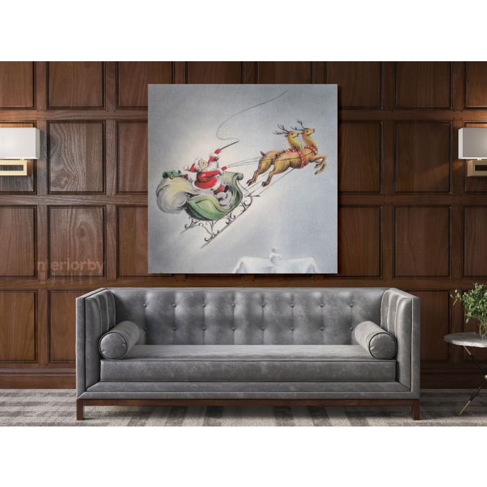 Merry Christmas Greeting Gifts Print Painting Framed Canvas