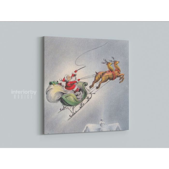 Merry Christmas Greeting Gifts Print Painting Framed Canvas