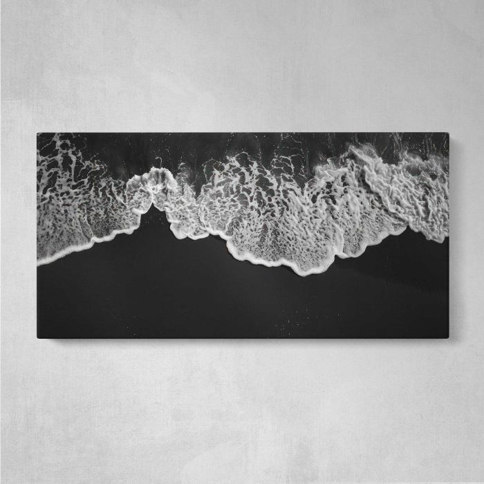 Dark Beach and Shoreline canvas print, front canvas view