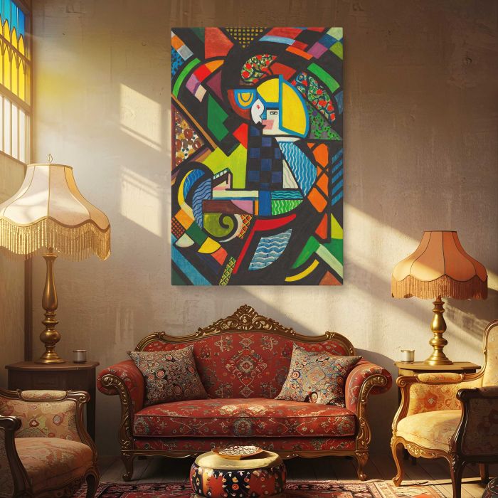 Daughter in a Rocker (1917–1918) by Henry Lyman Sayen canvas print, interior display view