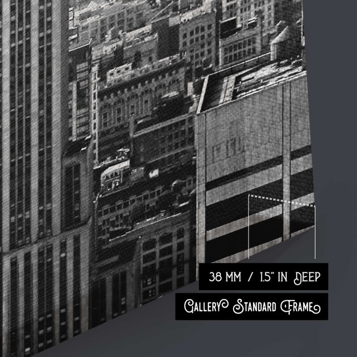 Empire State Building, New York City canvas print, canvas surface and edge detail