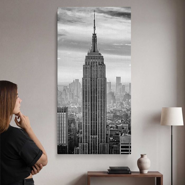 Empire State Building, New York City canvas print, interior display view