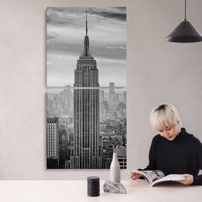 Empire State Building, New York City canvas print, interior display view
