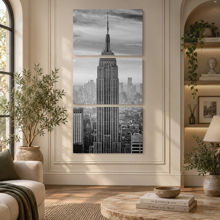 Empire State Building, New York City canvas print, interior display view