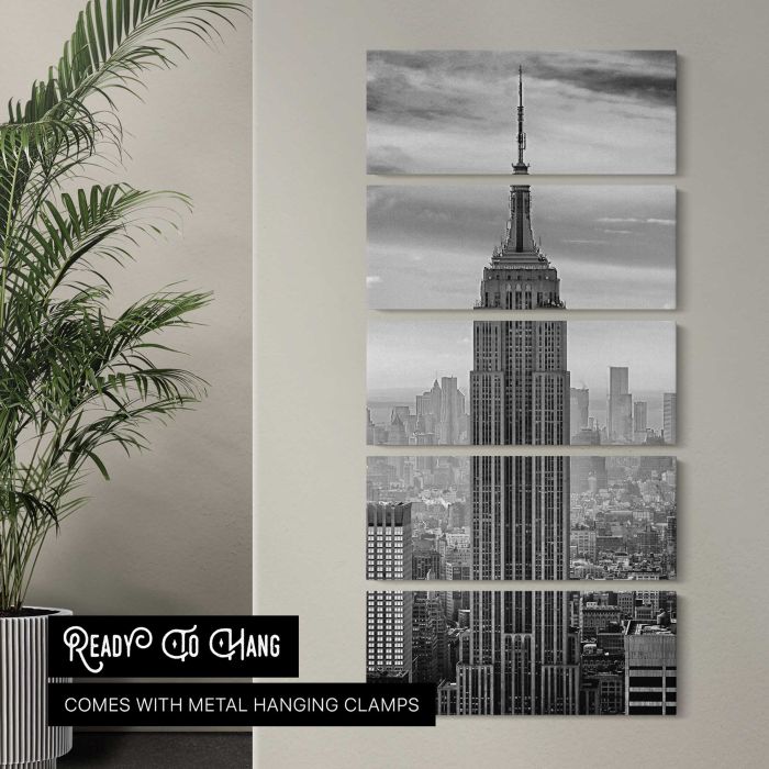 Empire State Building, New York City canvas print, interior display view