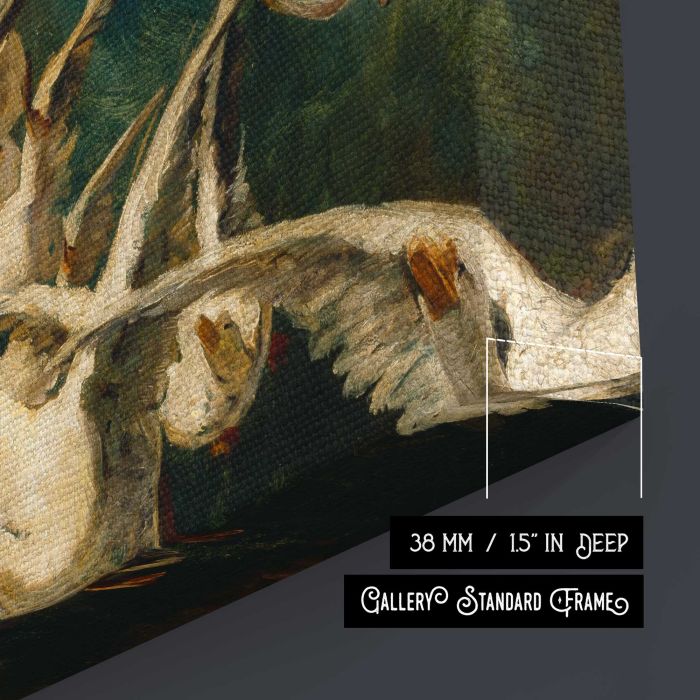 Flock of Geese by Elizabeth Nourse canvas print, canvas surface and edge detail