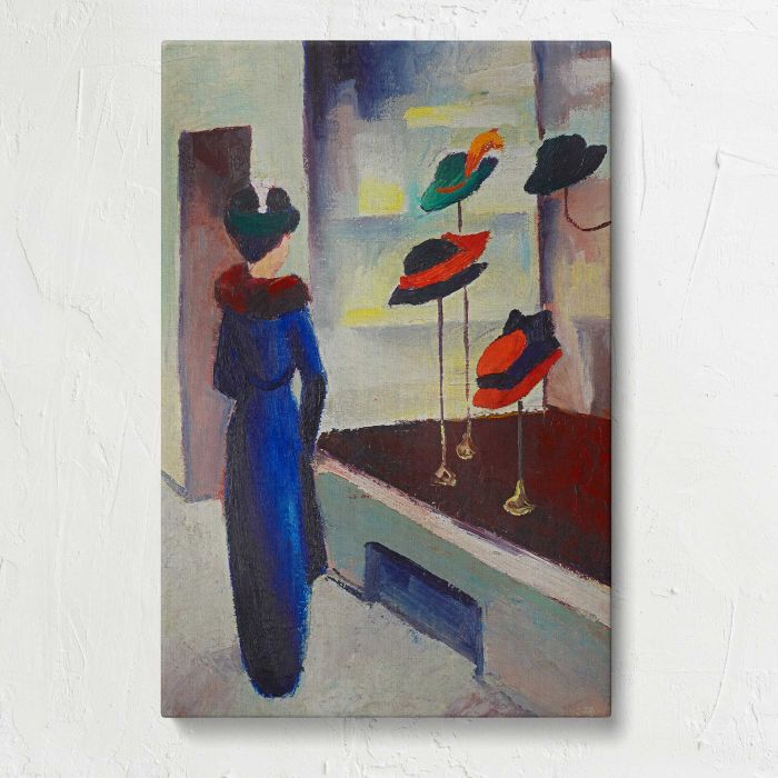 Hutladen (1913) by August Macke canvas print, front canvas view