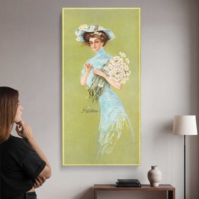 In daisy time (1907) by Gray Lith. Co canvas print, interior display view