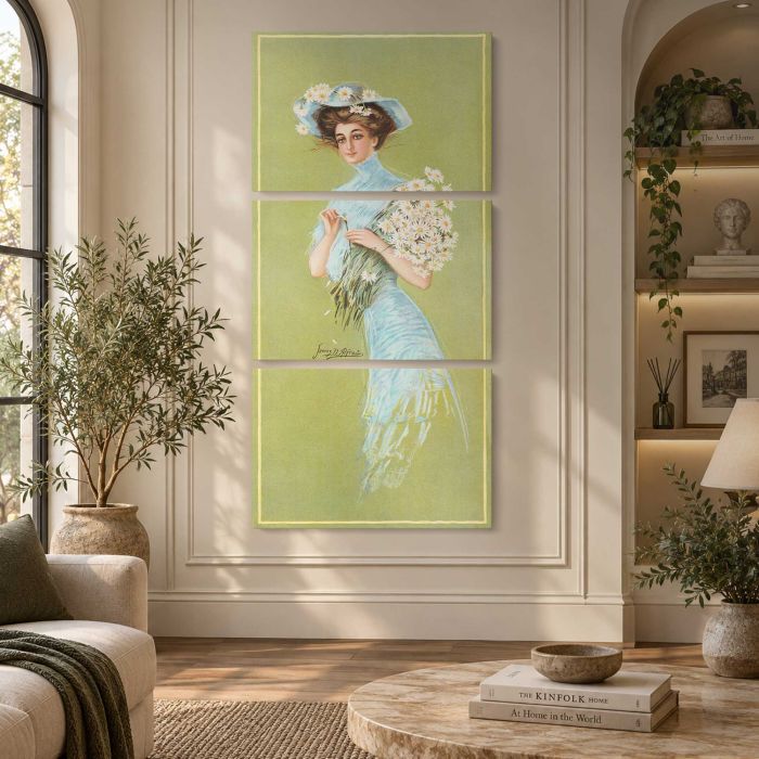 In daisy time (1907) by Gray Lith. Co canvas print, interior display view