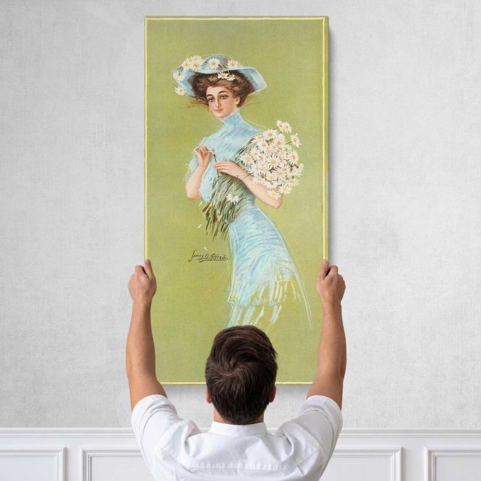 In daisy time (1907) by Gray Lith. Co canvas print, tall canvas held against a wall