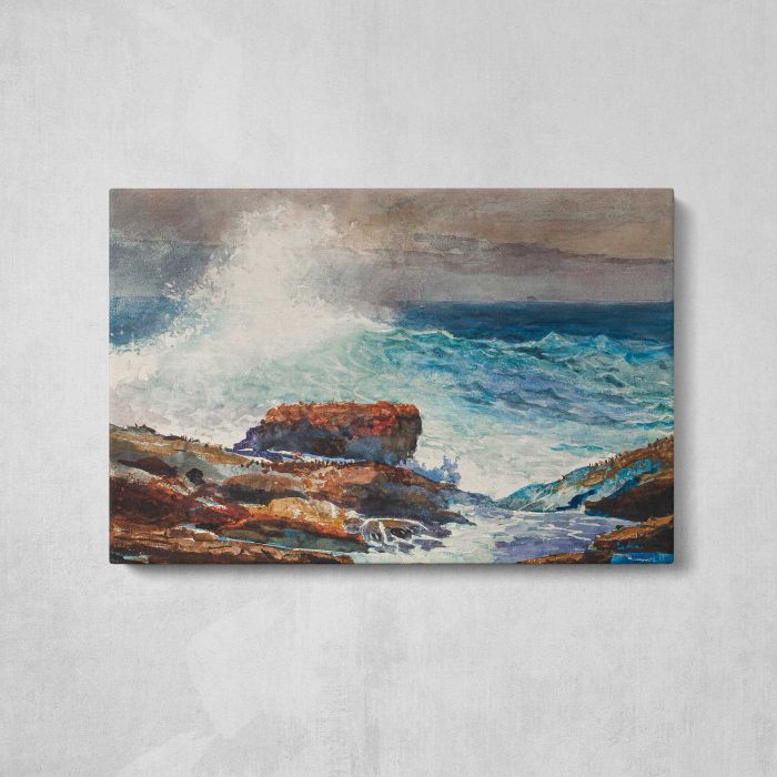 Incoming Tide, Scarboro, Maine (1883) by Winslow Homer canvas print, front canvas view