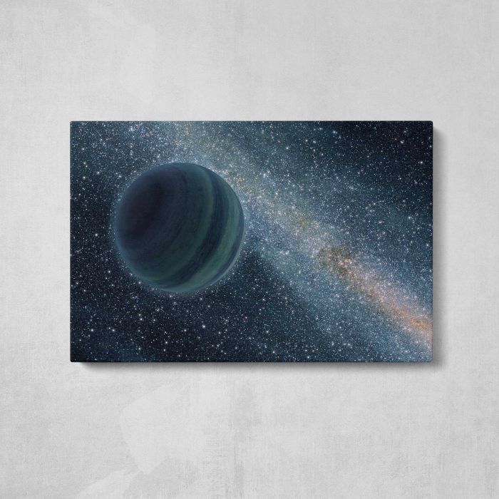 Jupiter-Like Planet Alone in Deep Space canvas print, front canvas view