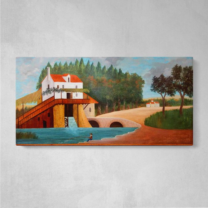 Le Moulin (1879) by Henri Rousseau canvas print, front canvas view