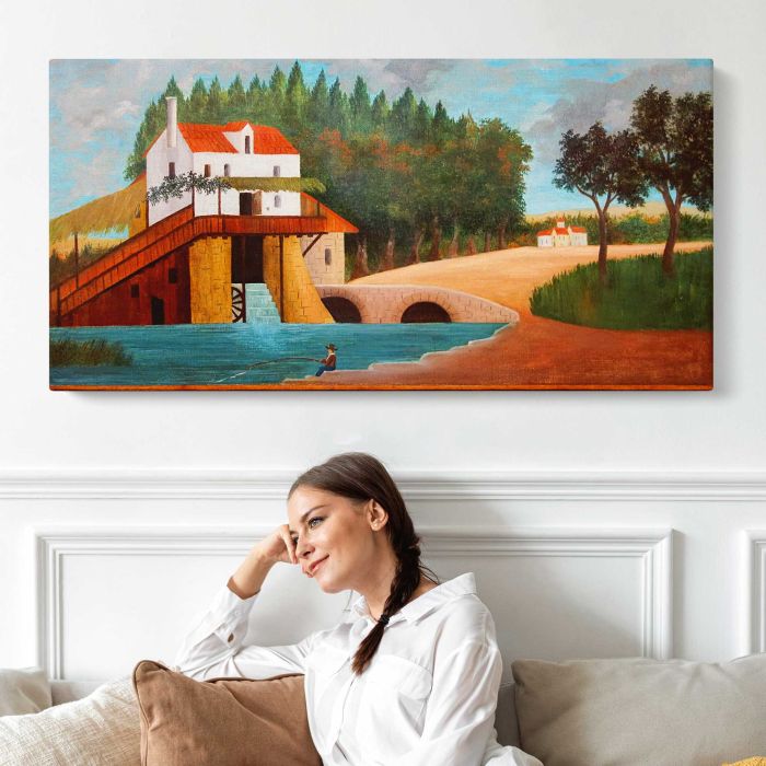 Le Moulin (1879) by Henri Rousseau canvas print, interior display view