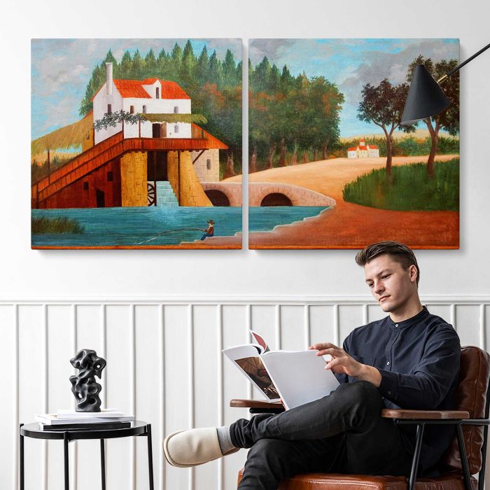 Le Moulin (1879) by Henri Rousseau canvas print, interior display view