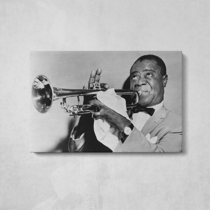 Louis Armstrong — Jazz Musician canvas print, front canvas view