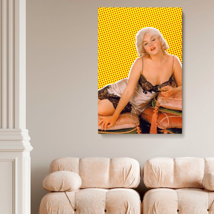Marilyn Monroe — Eve Arnold Photoshoot (1960) canvas print, interior display view