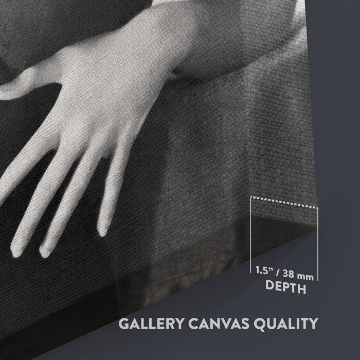 Marilyn Monroe — Frank Powolny Photoshoot (1952) canvas print, canvas surface and edge detail