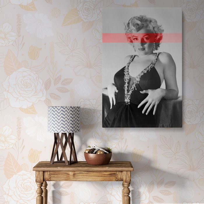 Marilyn Monroe — Frank Powolny Photoshoot (1952) canvas print, interior display view