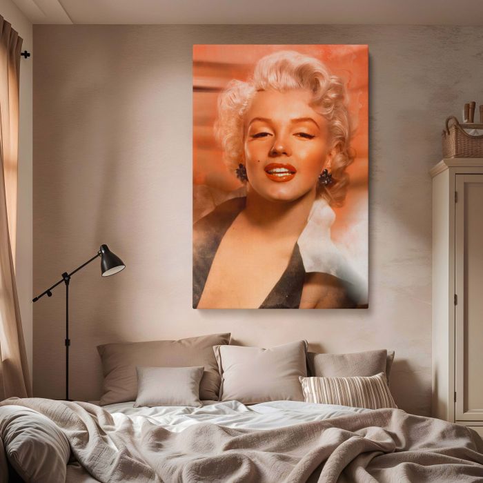 Marilyn Monroe Glamour Pose - Black Dress Hollywood Icon Canvas Art - Image 2