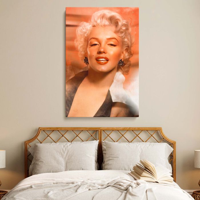 Marilyn Monroe Glamour Pose - Black Dress Hollywood Icon Canvas Art - Image 3