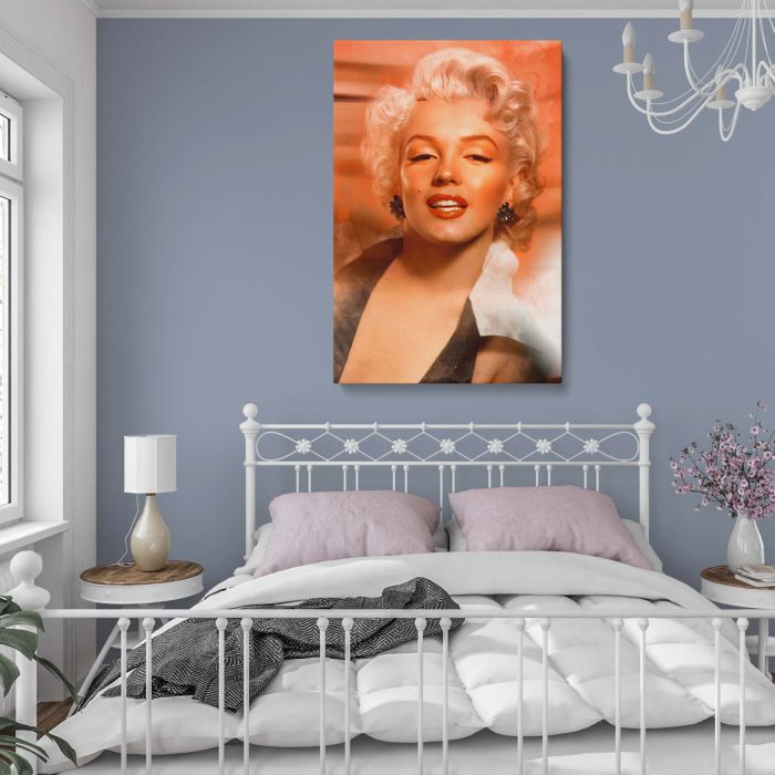 Marilyn Monroe Glamour Pose - Black Dress Hollywood Icon Canvas Art - Image 4