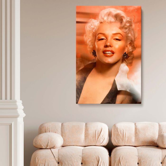 Marilyn Monroe Glamour Pose - Black Dress Hollywood Icon Canvas Art - Image 5
