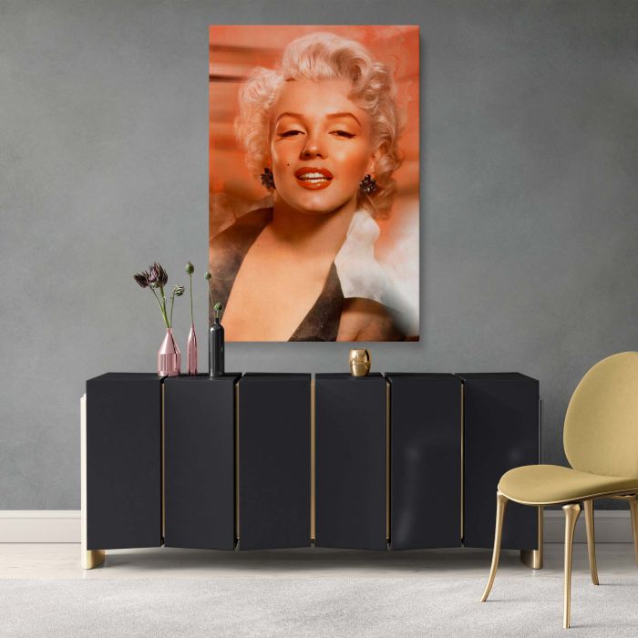 Marilyn Monroe Glamour Pose - Black Dress Hollywood Icon Canvas Art - Image 7