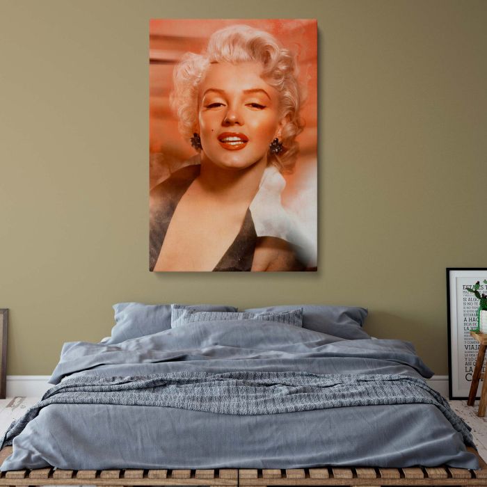 Marilyn Monroe Glamour Pose - Black Dress Hollywood Icon Canvas Art - Image 8