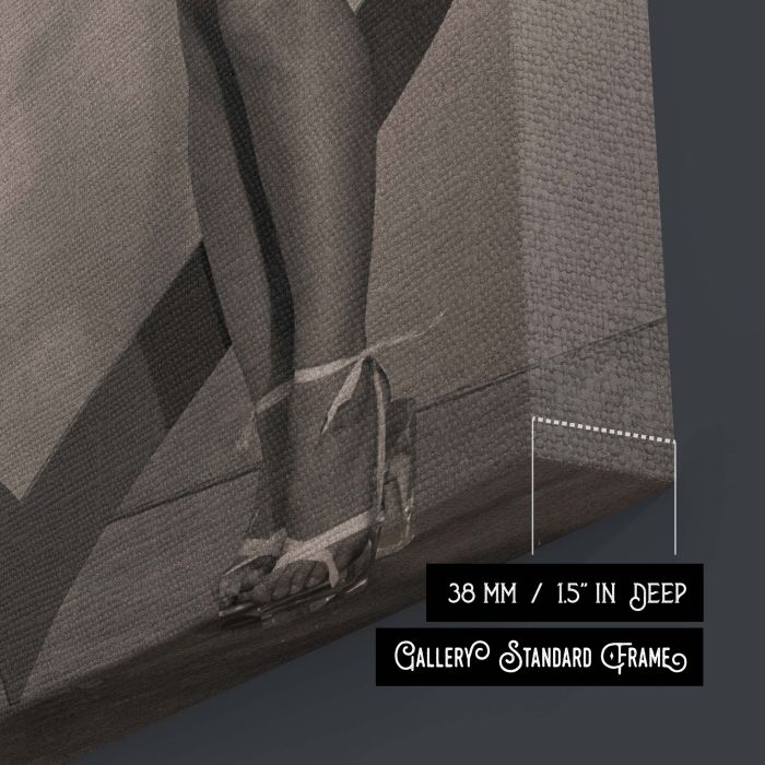 Marilyn Monroe Hand on Heart - Iconic Black and White Hollywood Photo canvas wall art - Image 9