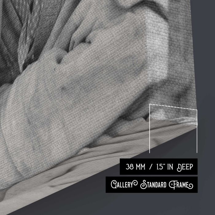 Migrant Mother, Nipomo, California by Dorothea Lange canvas print, canvas surface and edge detail
