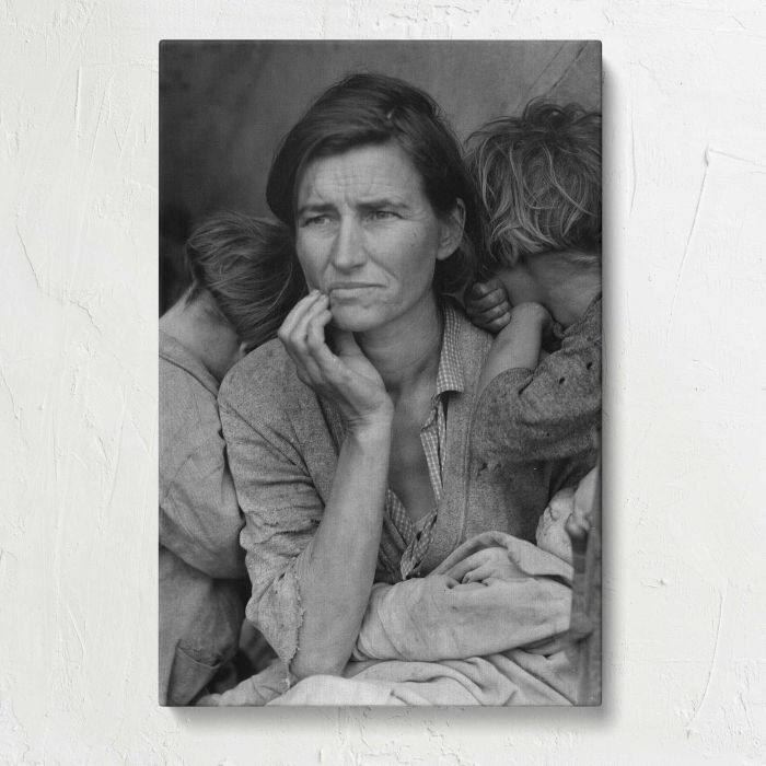 Migrant Mother, Nipomo, California by Dorothea Lange canvas print, front canvas view