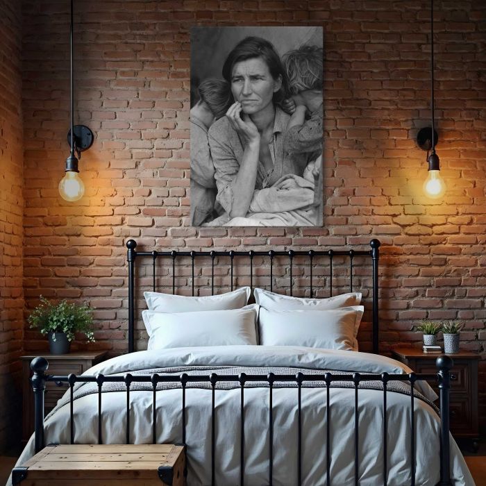 Migrant Mother, Nipomo, California by Dorothea Lange canvas print, interior display view