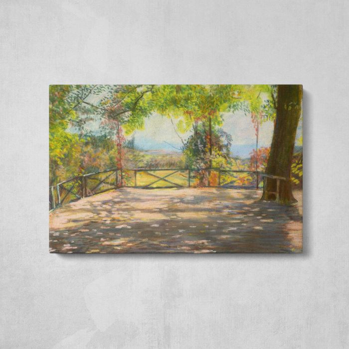 Motif in park (1900) by Laszlo Mednyanszky canvas print, front canvas view