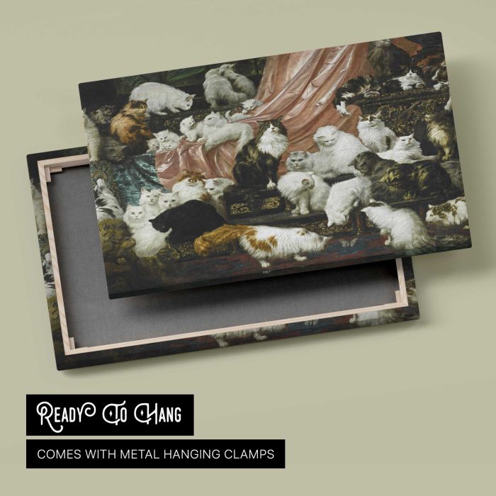 My Wife's Lovers by Carl Kahler - canvas rear frame and hanging hardware