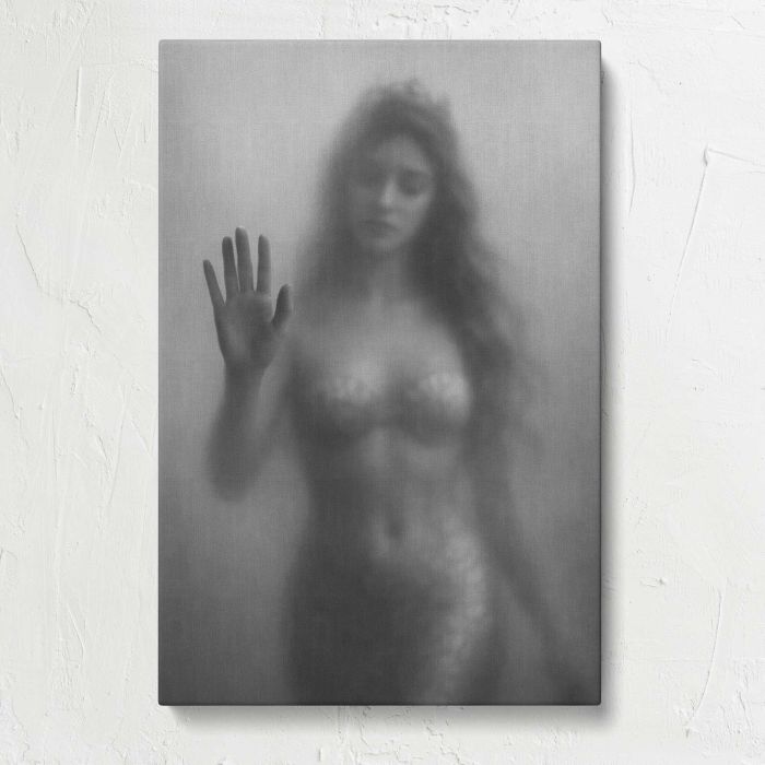 Mystical Woman behind Glass canvas print, front canvas view