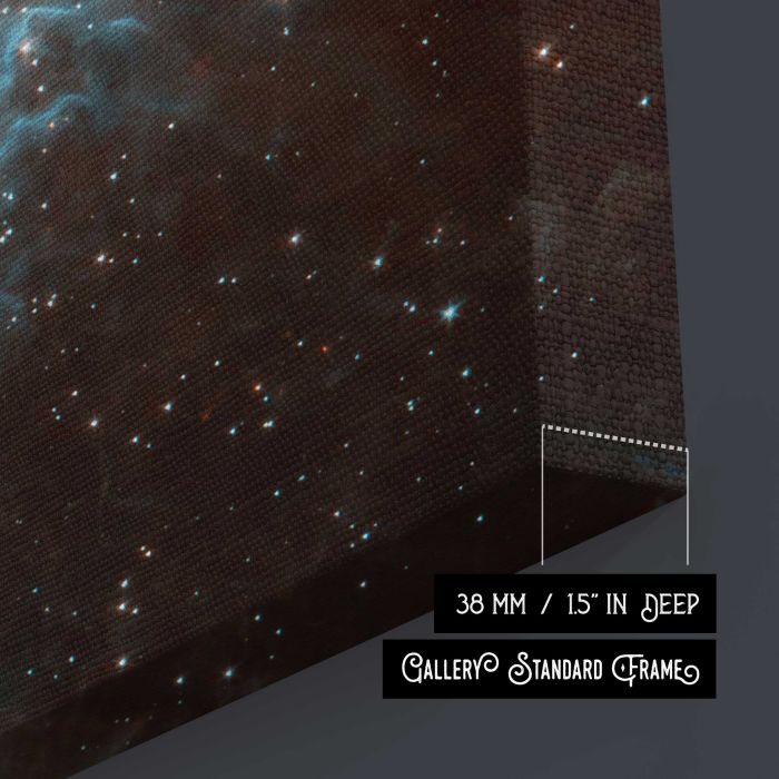 Nebula in Deep Space canvas print, canvas surface and edge detail