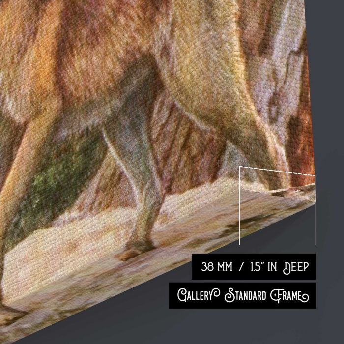 Norwegian Elkhound (1919) by Louis Agassiz Fuertes canvas print, canvas surface and edge detail