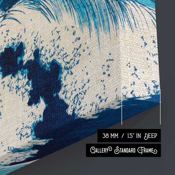 Ocean Waves by Uehara Konen canvas print, canvas surface and edge detail