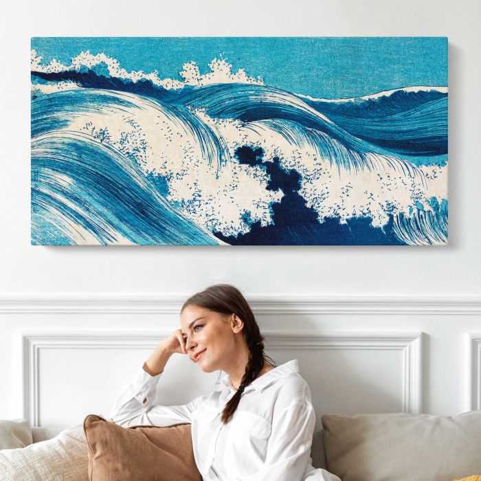 Ocean Waves by Uehara Konen canvas print, interior display view