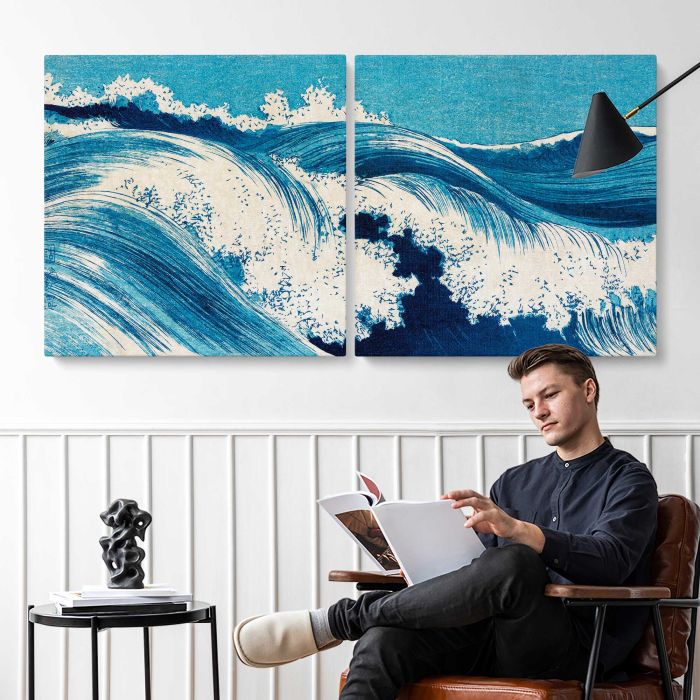 Ocean Waves by Uehara Konen canvas print, interior display view