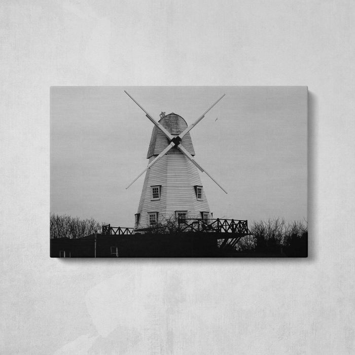Old windmill in countryside canvas print, front canvas view
