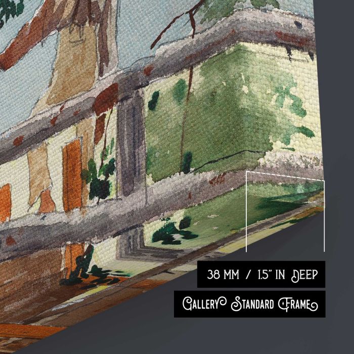 On the Stile (1878) by Winslow Homer canvas print, canvas surface and edge detail