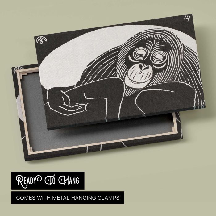 Orangutan by Samuel Jessurun de Mesquita - canvas rear frame and hanging hardware